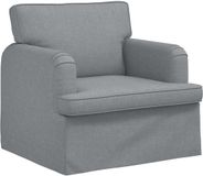 vidaXL Bank Lichtgrijs Stof 84 x 80 x 85 cm