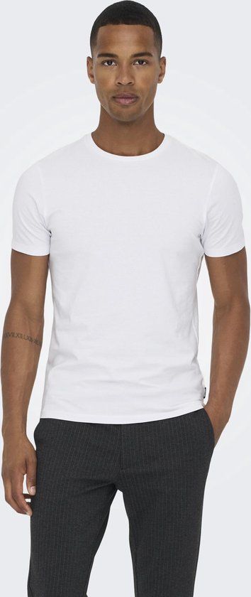 ONLY & SONS ONSBASIC Slim Fit T-shirt 2-Pack - White - Men - XXL