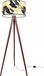 LightHome Vloerlamp met statief, lampenkap, gouden bloemen, LED