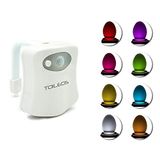 LED-licht voor water wc, 8 kleuren, RGB-verlichting met schemeringssensor