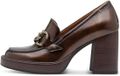 Tamaris Dames Loafers Bruin Synthetisch Blokhak