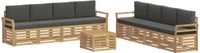 vidaXL - Buiten - bank - set - 9 - st - Wit - en - antracietkleurig - Polyester