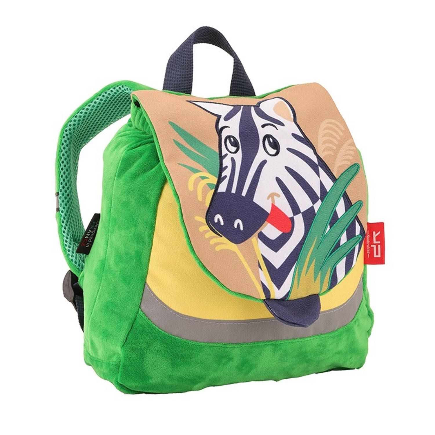 Simbashop Peuterrugzak Zebra - 29 x 23 x 10 cm - Polyester - Geel/Groen