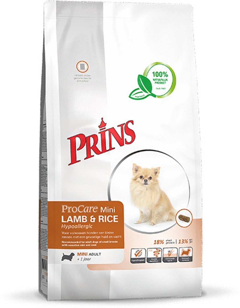 Prins Procare Hondenvoer Lam & Rijst Mini - Kleine Rassen - 3 kg