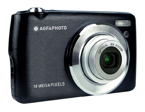 AgfaPhoto Realishot DC8200 Compact Camera - 18MP, 8x Optical Zoom, Full HD Video - Black