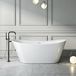 Palma Baignoire îlot Design Ovale Blanche 170 cm Brillant