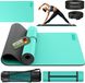 RE:Sport Tapis de yoga, sans phtalate, tapis de gymnastique, antidérapant, tapis de fitness, sans substances nocives, tapis d'entraînement avec sangle de transport, 183 x 61 x 0,6 cm