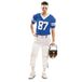 viving Rugby kostuum, blauw T-shirt, riem en broek, maat XXXL