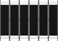 vidaXL Kamerscherm met 6 panelen 240x180 cm zwart