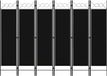 vidaXL Kamerscherm met 6 panelen 240x180 cm zwart