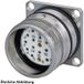 Hummel Set inkl. Kontakte M23 Signal Gerätesteckverbinder, Löteinsatz gerade Polzahl 2+16+PE, Buchse mit Vibrationsschutz Hinterwand - 1 Stück