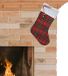 Decoris Kaemingk B.V. Kerstsok geruit rood B23 x H45 cm - polyester