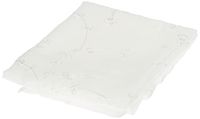 Douceur d'Intérieur Paar Rechte Lussen 2 x 60 x 120 cm Zand Geborduurd Kleine Bloem Wit/Wit