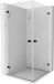 Mexen Lunar-B Duo porte de douche pivotante 100 x 100 cm, transparent, noir