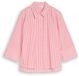 Tom Tailor Popeline overhemdblouse met 3/4-mouwen - Maat 44 - soft coral white thin stripe