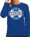 Bellatio Decorations Have fear Greece is here sweater met sterren embleem in de kleuren van de Griekse vlag - blauw - dames - Griekenland supporter / Grieks elftal fan trui / EK / WK / kleding XXL