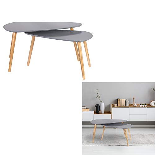 The Home Deco Factory Table Gigogne Bois Galet Gris - EAN: 3664944135166
