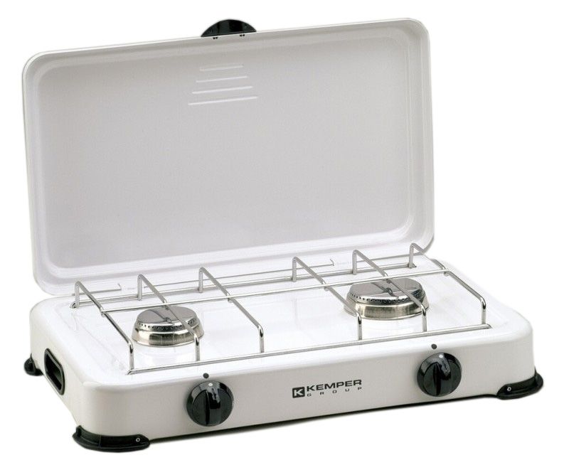 Kemper Group Kemper Gas Hob - 2 Burners - Stainless Steel - 2600W