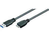 MicroConnect USB 3.0 A naar Micro USB B Kabel - 2m - Zwart