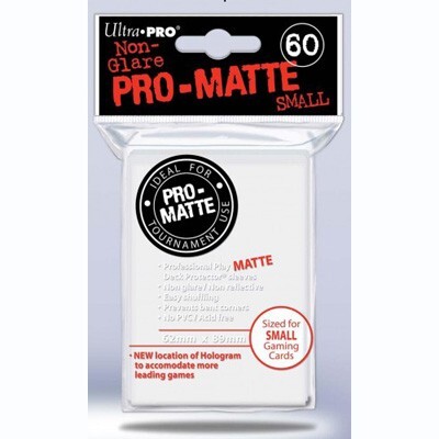 Ultra Pro Sleeves Matte White Small 62 x 89 mm