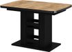 Vicco Eettafel Fenaro, Goudkleurig Eiken/Zwart, 120-160 x 80 cm