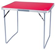 Cao Rood campingtafel 80 x 60 x 66 cm aluminium frame/voet staal/houtvezelplaat (MDF) voor volwassenen, unisex, 80 x 60 x 66 cm