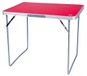 Cao Rood campingtafel 80 x 60 x 66 cm aluminium frame/voet staal/houtvezelplaat (MDF) voor volwassenen, unisex, 80 x 60 x 66 cm