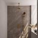 Brauer Gold Edition Thermostatische Regendoucheset Inbouw - Hoofddouche 20 cm - 3 Weg - Handdouche 3 Standen - Doucheslang - Geintegreerde Glijstang - Geborsteld Goud