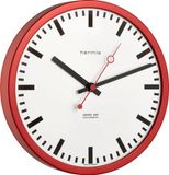 Hermle Stationsklok Rood / witte wijzerplaat Wandklok Quartz 30cm