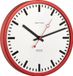 Hermle Stationsklok Rood / witte wijzerplaat Wandklok Quartz 30cm