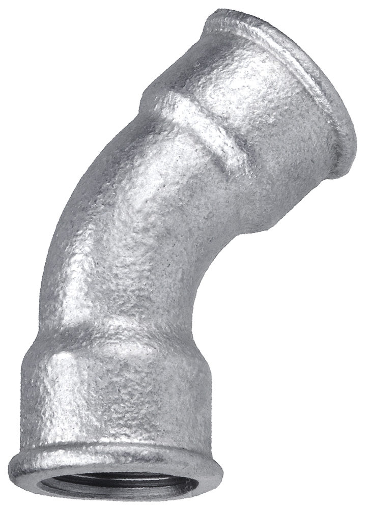 Cornat Verzinkte boog 45 graden, I/I, 1/2 inch, VFB4112