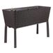 Keter Easy Grow Moderne bloembak, bruin, incl. irrigatiesysteem, rotanlook, geschikt voor balkon, terras of tuin