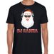 Bellatio Decorations Fout Kerst t-shirt - DJ Santa Claus - met koptelefoon - zwart - heren - kerstkleding - kersttruien L