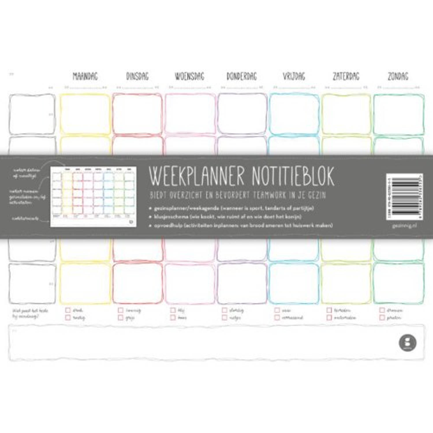 - Weekplanner notitieblok