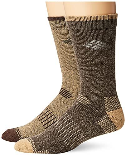 Columbia Casual Socks - Men's - Khaki/Brown - Size 10-13 (US Men's 6-12)
