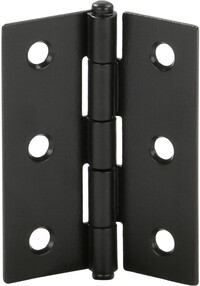 Scharnier zwart 60x46mm (2 Stuks)