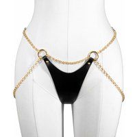 Elif Domanic Valerie Bodychain Leren Lingerie Clubwear Maat L