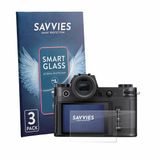 Savvies 3 Stuks Screenprotector - geschikt voor Leica SL3-P (Display + Schouderdisplay) - beschermfolie glas transparant