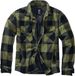 Brandit Flannel Heren Tussenseizoensjas - zwart/olijf - XXL
