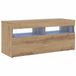 vidaXL Tv-meubel met LED 90x35x40 cm bewerkt hout artisanaal eiken