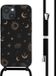 iMoshion iPhone 15 Hoesje met Koord - Siliconen Design - Zwart / Sky Black