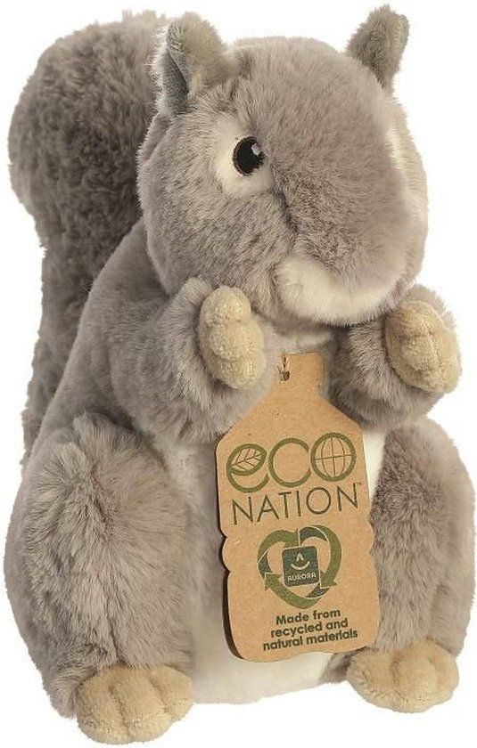 Aurora Pluche eekhoorn knuffel - 20 cm - Lichtbruin