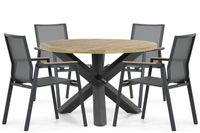 Lifestyle Garden Furniture Lifestyle Lifestyle Fiora/Rockville 120 cm dining tuinset 5-delig