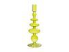 H&h Green Borosilicate Glass Candlestick 9x24.5 cm