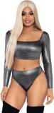 Leg Avenue Crop top and high waist brief