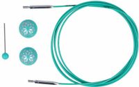 KnitPro Swivel 360 Câble interchangeable pivotant 40 cm Bleu vert