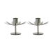 House Doctor Bougeoir Snowflake lot de 2 Finition argent
