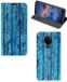 B2Ctelecom Nokia 5.4 Book Wallet Case Wood Blue