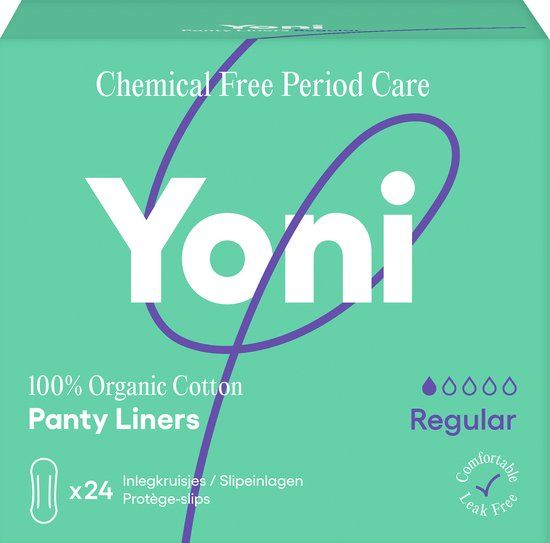 Yoni Inlegkruisjes - Regular - Biologisch Katoen - 24 stuks - Extra lang