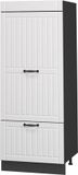 Vicco Opbergkast Fame-Line, Wit Landhuis/Antraciet, 60 cm